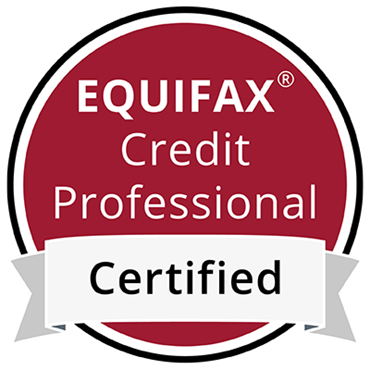 Equifax badge,Certified credit professionnal